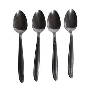 Vintage Oneida Sand Dune Pattern with Grooves Set of 4 Standard Spoons Stainless